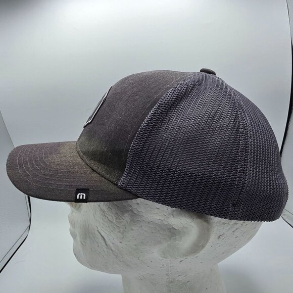 Travis Mathew Gray Snapback Trucker Hat Casual Adjustable Outdoors Work Wear - Picture 2 of 9